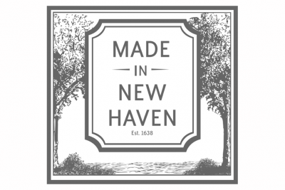 The seal for Made in New Haven, a campaign to promote goods made in New Haven, Connecticut. Corsair is the first apartment building to join the campaign.